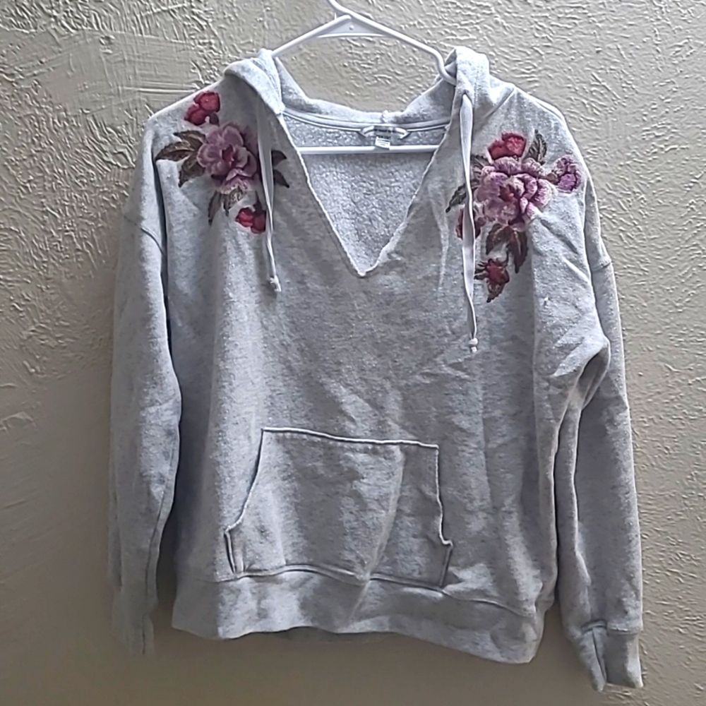 American Eagle Flower Shoulder Hoodie Size small